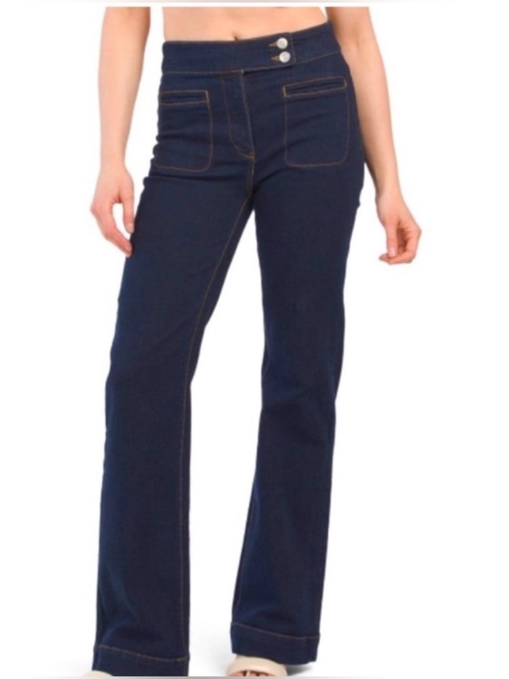 Avec Les Filles high-rise wide-leg sailor jeans